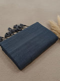 Indiehaat | Pure Khadi Cotton Handloom Saree Gray
