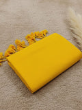 Indiehaat | Pure Khadi Cotton Handloom Saree Yellow