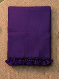 Indiehaat | Pure Cotton Handloom Weave Saree Purple