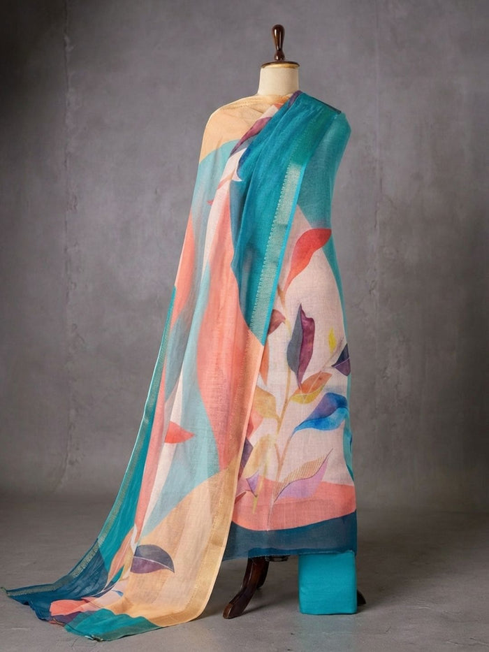 Indiehaat | Brocade Weaving Linen Suit Beige