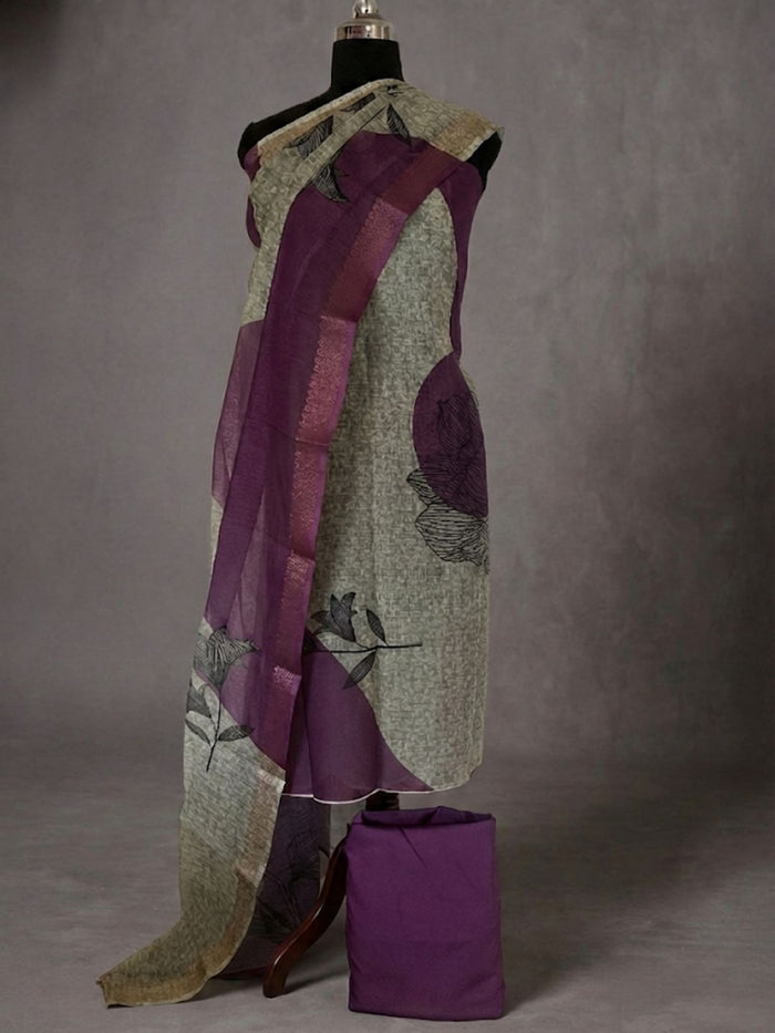 Indiehaat | Brocade Weaving Linen Suit Green