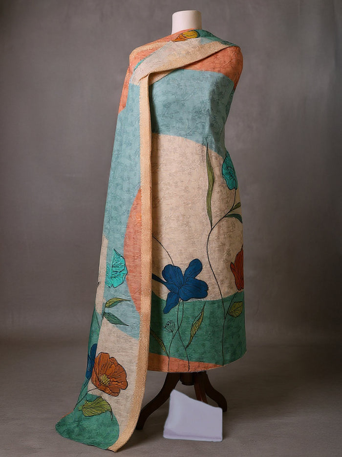 Indiehaat | Brocade Weaving Linen Suit Beige