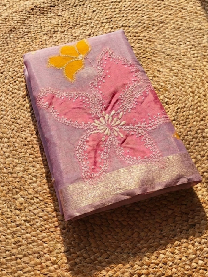 Indiehaat | Banarasi Silk Brocade Suit Material Purple