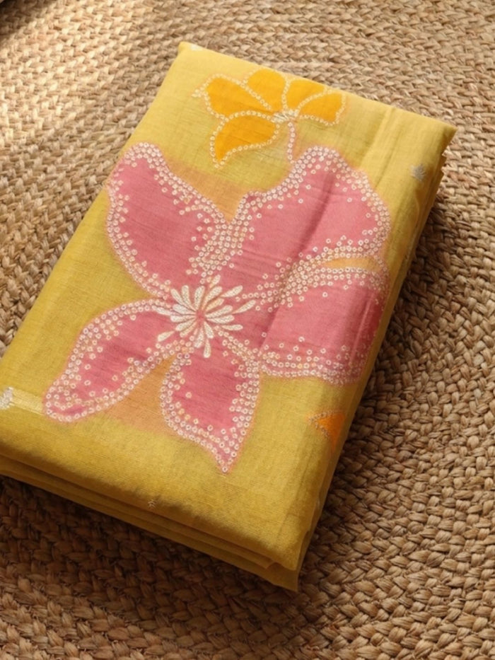 Indiehaat | Banarasi Silk Brocade Suit Material Yellow