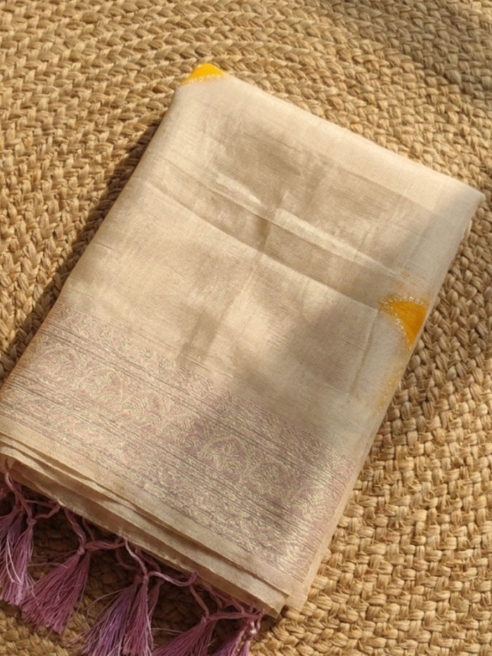 Indiehaat | Banarasi Silk Brocade Suit Material White