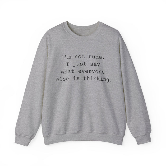 Not Rude Sarcastic Sweatshirts Sarcasm Funny Shirts