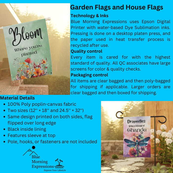 Nurture Nature Garden Flag & House Banner