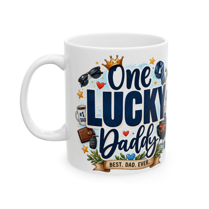One Lucky Daddy Mug Best Dad Ever Gift Father’s Day Coffee Cup Cute Dad Present