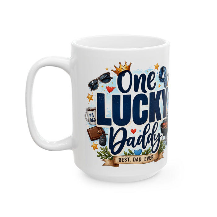 One Lucky Daddy Mug Best Dad Ever Gift Father’s Day Coffee Cup Cute Dad Present
