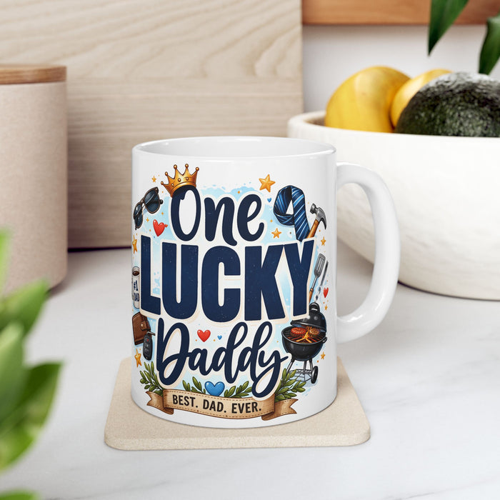 One Lucky Daddy Mug Best Dad Ever Gift Father’s Day Coffee Cup Cute Dad Present