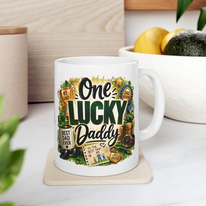 One Lucky Daddy Mug Best Dad Ever Gift Father’s Day Coffee Cup Legend Present