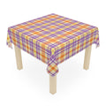 Orange Purple Plaid Tablecloth Décor Party Home Table Covering