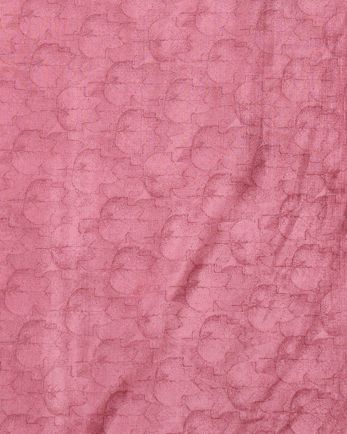 Indiehaat | Kashmiri Silk Printed Saree Off-White & Pale