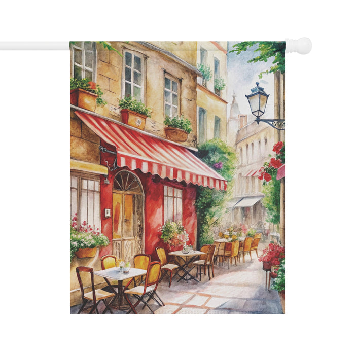 Paris Cafe Street Garden Flag & Porch Banner European Bistro Decor