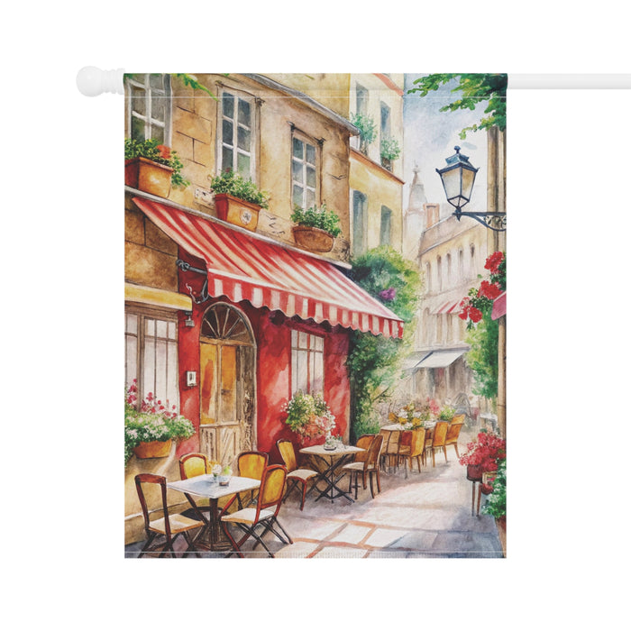 Paris Cafe Street Garden Flag & Porch Banner European Bistro Decor
