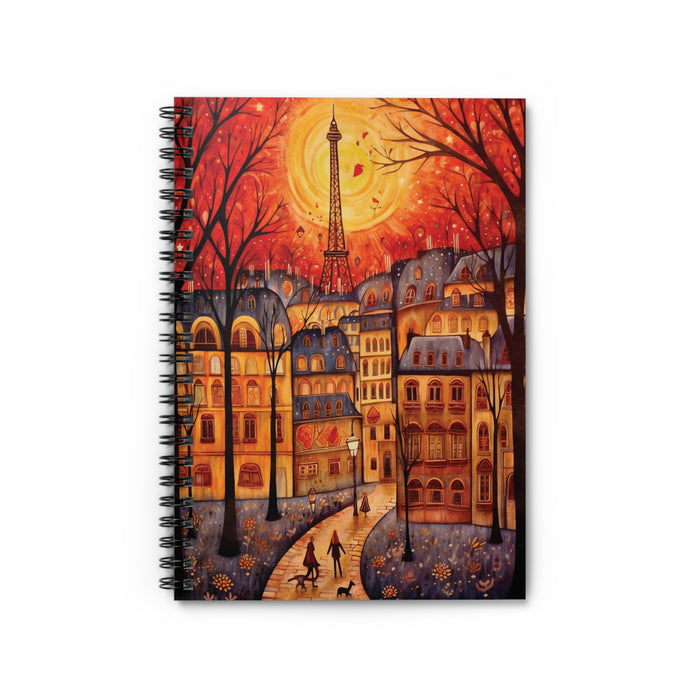 Paris Eiffel Tower Spiral Notebook – 6" x 8" Ruled Travel Journal