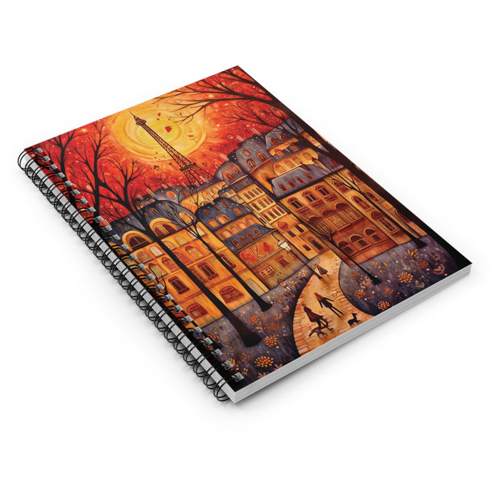 Paris Eiffel Tower Spiral Notebook – 6" x 8" Ruled Travel Journal
