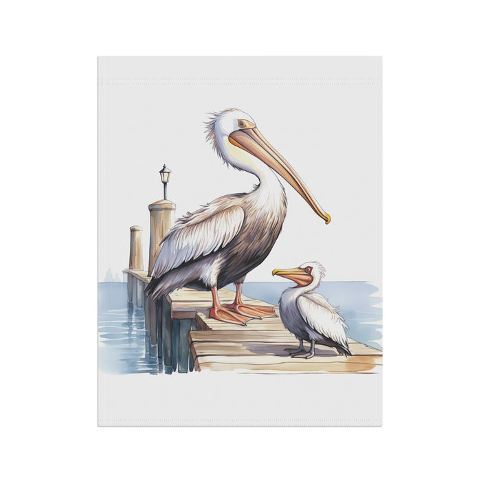Pelican Garden Flag Coastal Dock Bird Porch Banner Beach House Decor