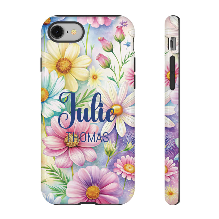 Personalized Daisy Phone Case Custom Name Cover iPhone Samsung Pixel Gift