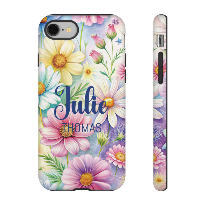 Personalized Daisy Phone Case Custom Name Cover iPhone Samsung Pixel Gift