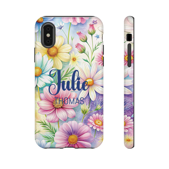 Personalized Daisy Phone Case Custom Name Cover iPhone Samsung Pixel Gift