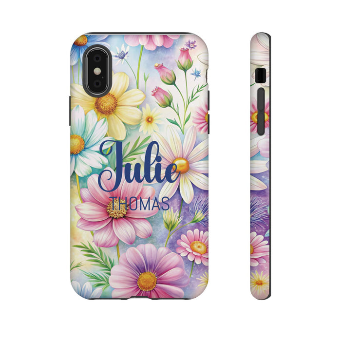 Personalized Daisy Phone Case Custom Name Cover iPhone Samsung Pixel Gift