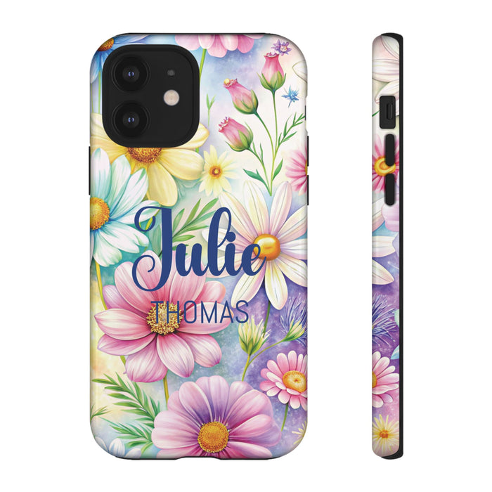 Personalized Daisy Phone Case Custom Name Cover iPhone Samsung Pixel Gift