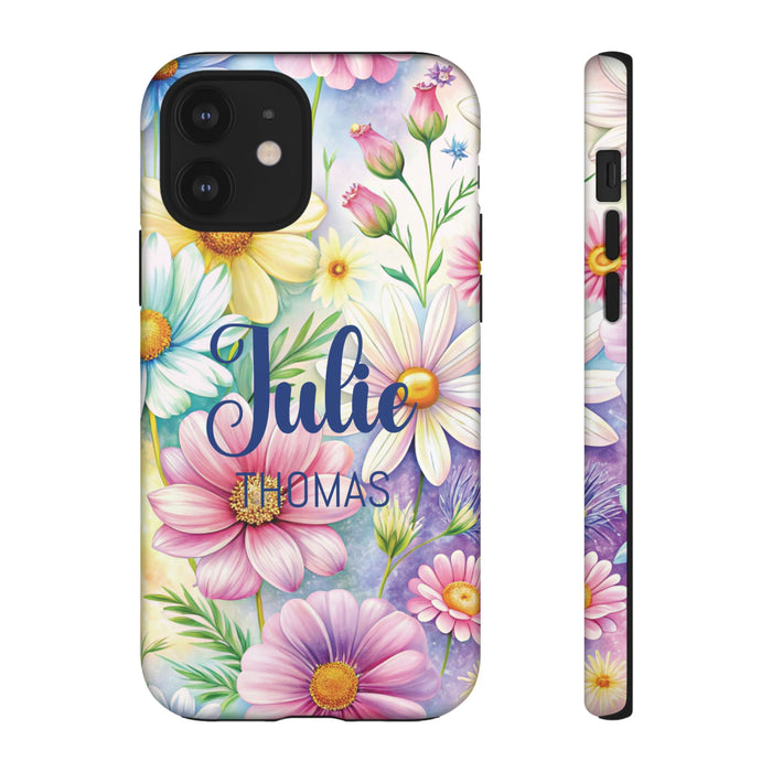 Personalized Daisy Phone Case Custom Name Cover iPhone Samsung Pixel Gift