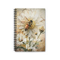 Personalized Garden Journal Honey Bee Daisy Gardener Spiral Notebook Gift