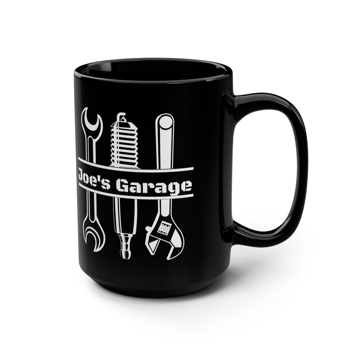 Personalized Gearhead Automotive Mug 15oz, Custom Black Coffee Cup