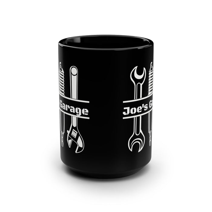Personalized Gearhead Automotive Mug 15oz, Custom Black Coffee Cup