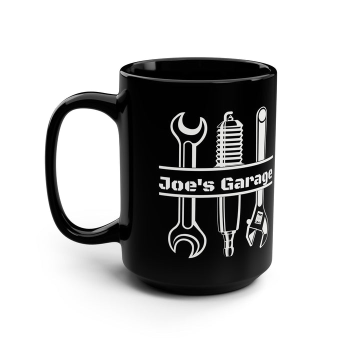 Personalized Gearhead Automotive Mug 15oz, Custom Black Coffee Cup