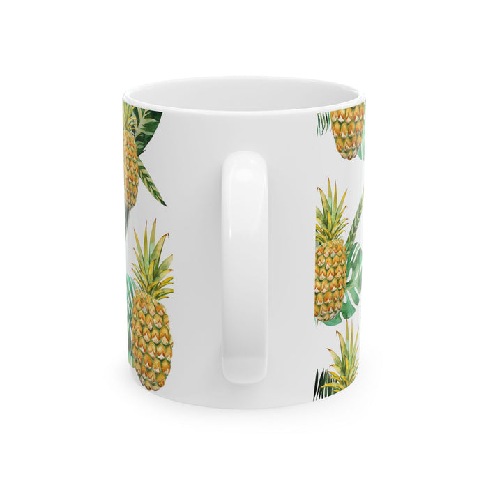 Pineapple Coffee Mug – Tropical Fruit Ceramic Cup 11oz/15oz Dishwasher Safe