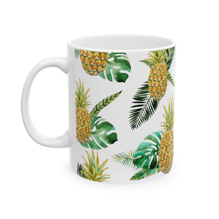 Pineapple Coffee Mug – Tropical Fruit Ceramic Cup 11oz/15oz Dishwasher Safe