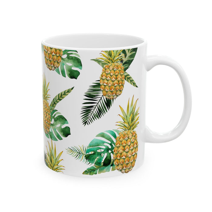 Pineapple Coffee Mug – Tropical Fruit Ceramic Cup 11oz/15oz Dishwasher Safe