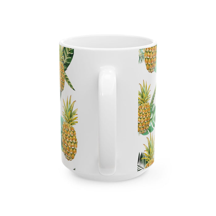 Pineapple Coffee Mug – Tropical Fruit Ceramic Cup 11oz/15oz Dishwasher Safe