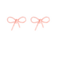 Pink Acrylic Bow Stud Earrings