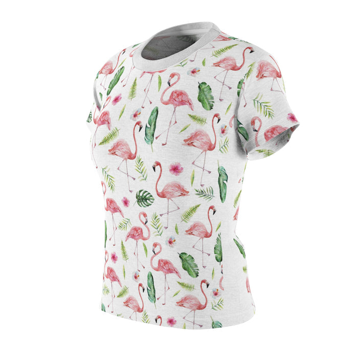 Pink Flamingo Women's Cut & Sew Tee (AOP) Florida Wear Tropical Shirt