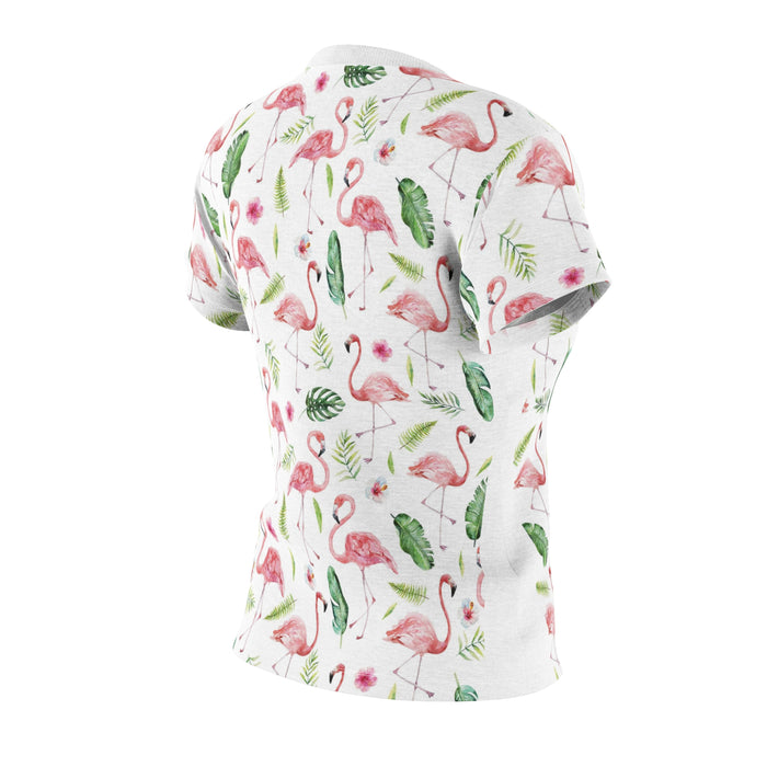 Pink Flamingo Women's Cut & Sew Tee (AOP) Florida Wear Tropical Shirt