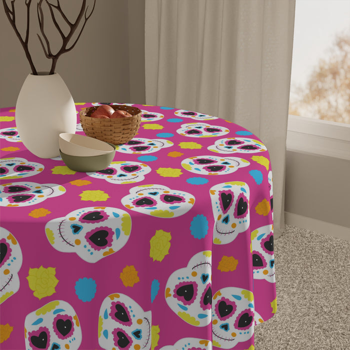 Pink Sugarskull Tablecloth Décor Day of the Dead