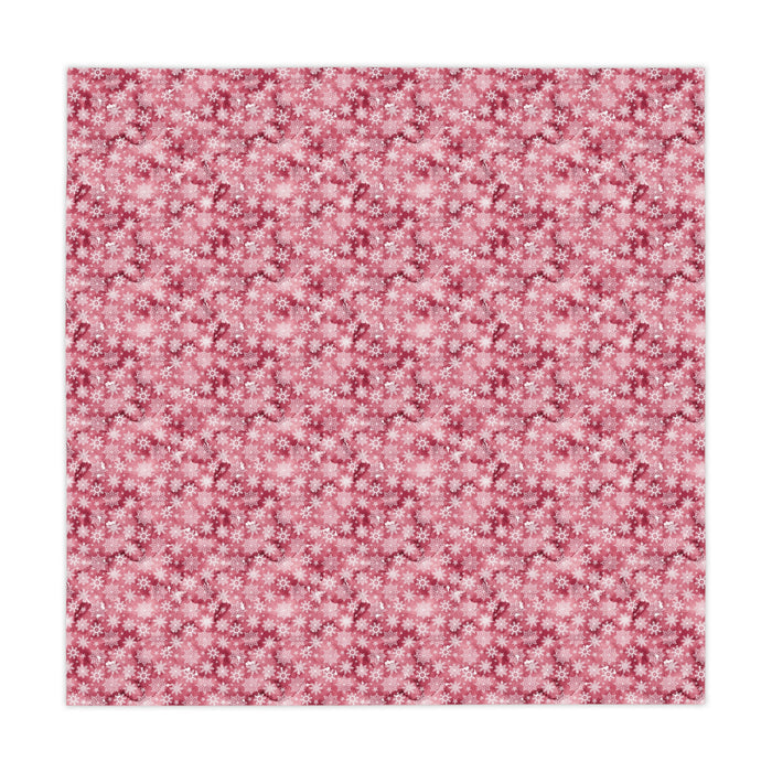 Pink White Snowflake Pattern Tablecloth  Décor Holiday