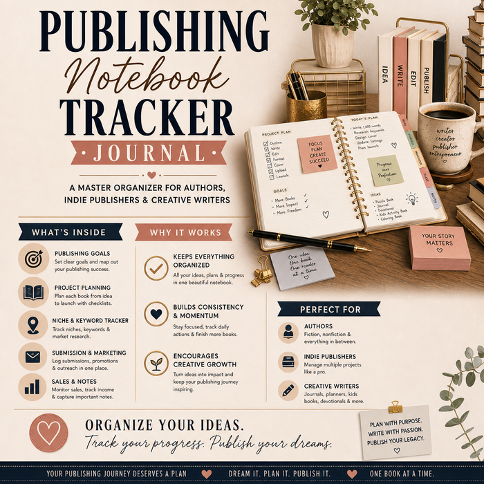 Publishing Notebook Tracker Journal | Master Organizer for Authors, Indie Publishers & Creative Writers