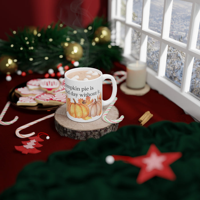 Pumpkin Pie Coffee Mug 2-Sizes 11oz/15oz Dishwasher Microwave Safe