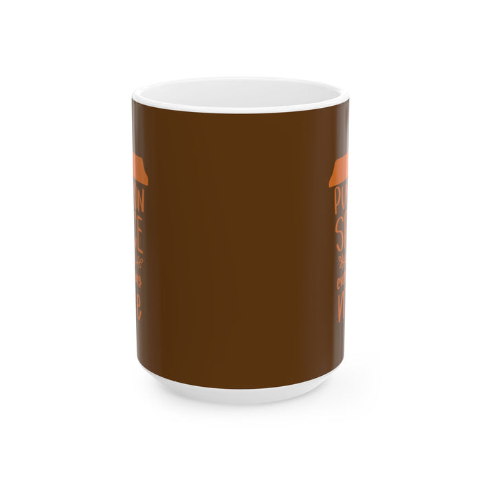 Pumpkin Spice Everything Nice Fall Autumn Harvest White Ceramic Coffee Mug
