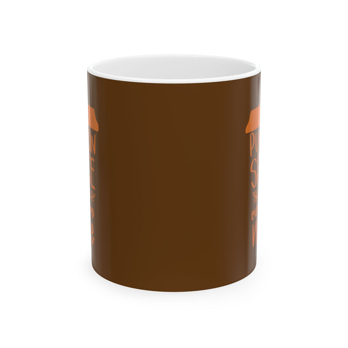 Pumpkin Spice Everything Nice Fall Autumn Harvest White Ceramic Coffee Mug