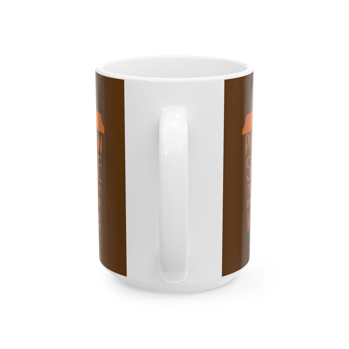 Pumpkin Spice Everything Nice Fall Autumn Harvest White Ceramic Coffee Mug