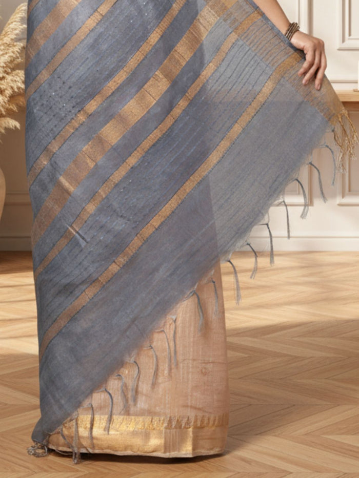 Pure Kota Silk Saree Beige Jaquard Weaving