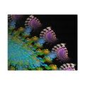 Purple Blue Green Fractal Art Canvas Print 10x8 Vibrant Design Modern