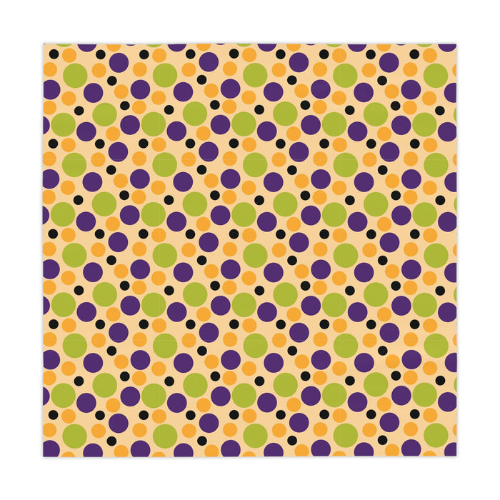 Purple Green Orange Polka Dot Tablecloth Décor Halloween