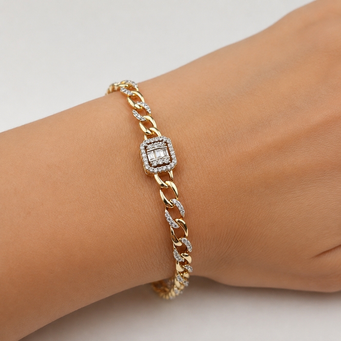 Radiant Link Gold Bracelet